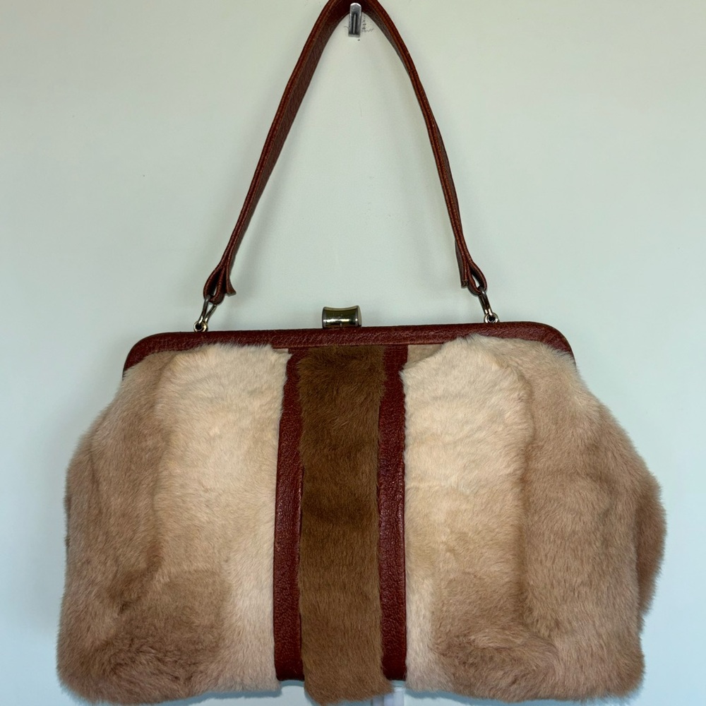 Vintage Kangaroo Fur and leather handbag